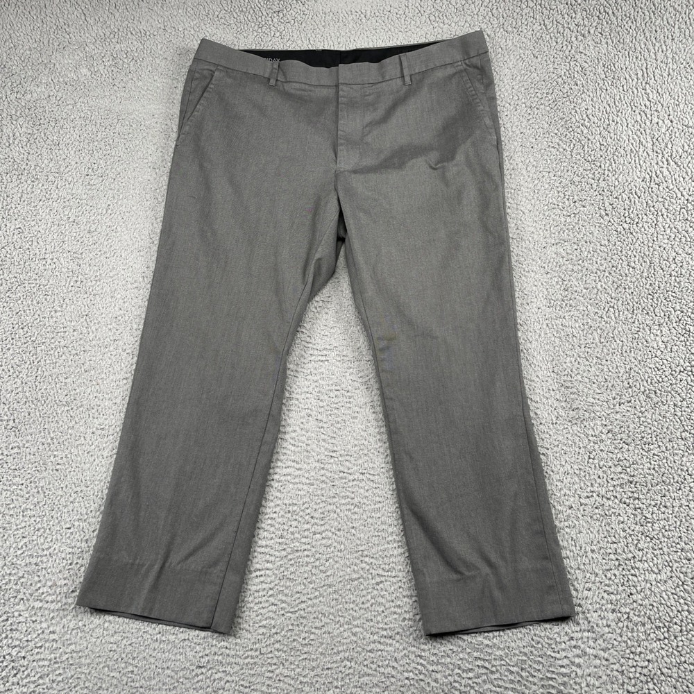 Bonobos Pants Mens 38x26 Grey Friday Slim Fit Chino Dress Trousers
